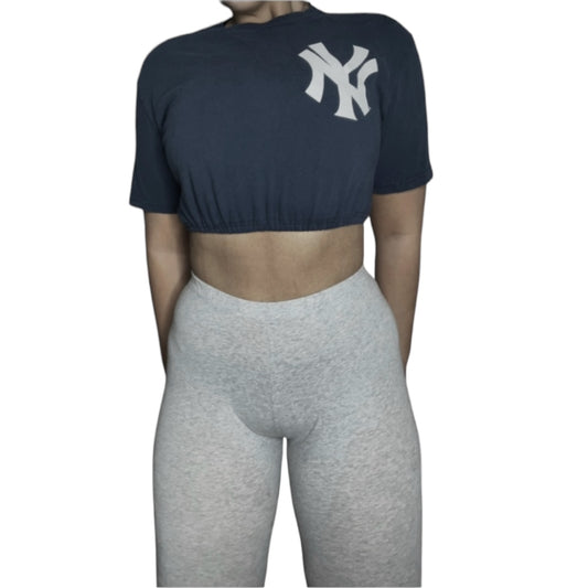 Yankees Reworked Crop Top #33