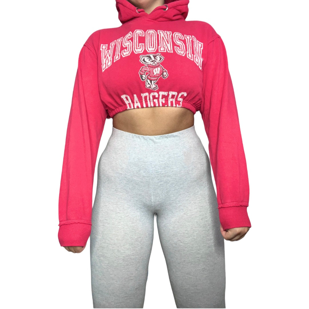 Wisconsin Badgers Reworked Crop Hoodie