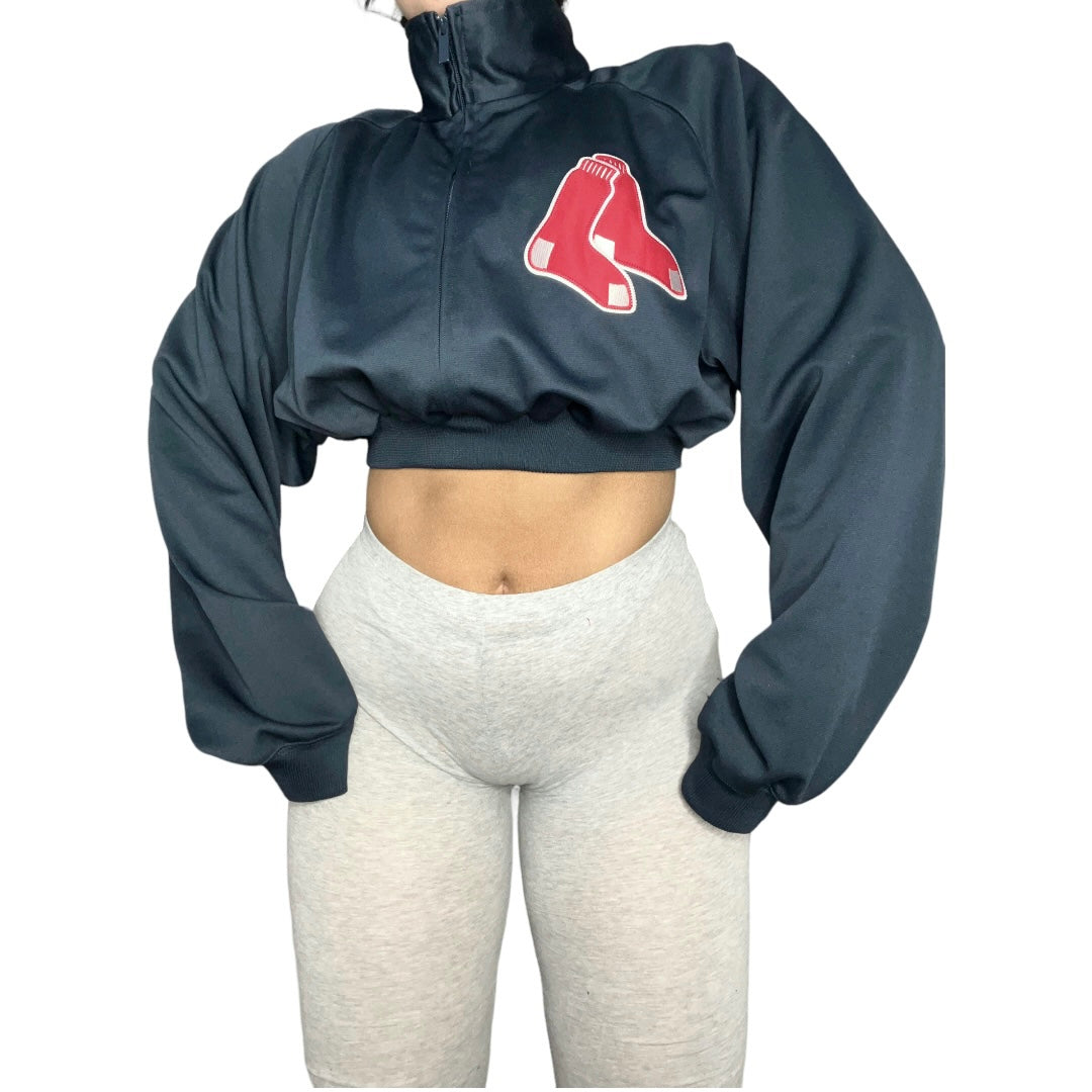 Boston Red Sox Reworked Crop Zip Up