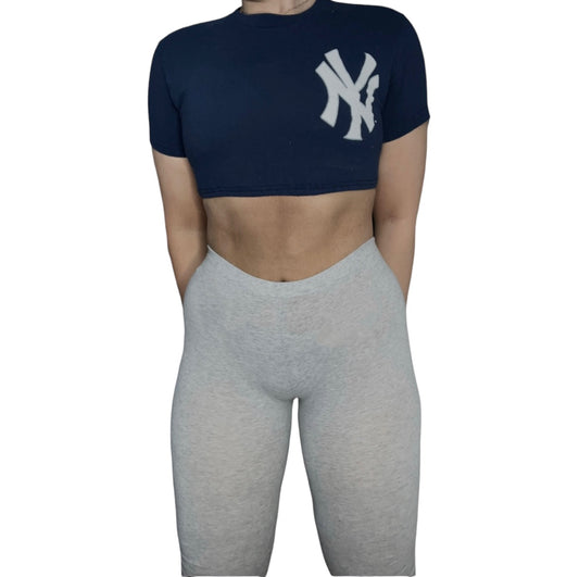 New York Yankees Reworked Crop Top Jeter #2