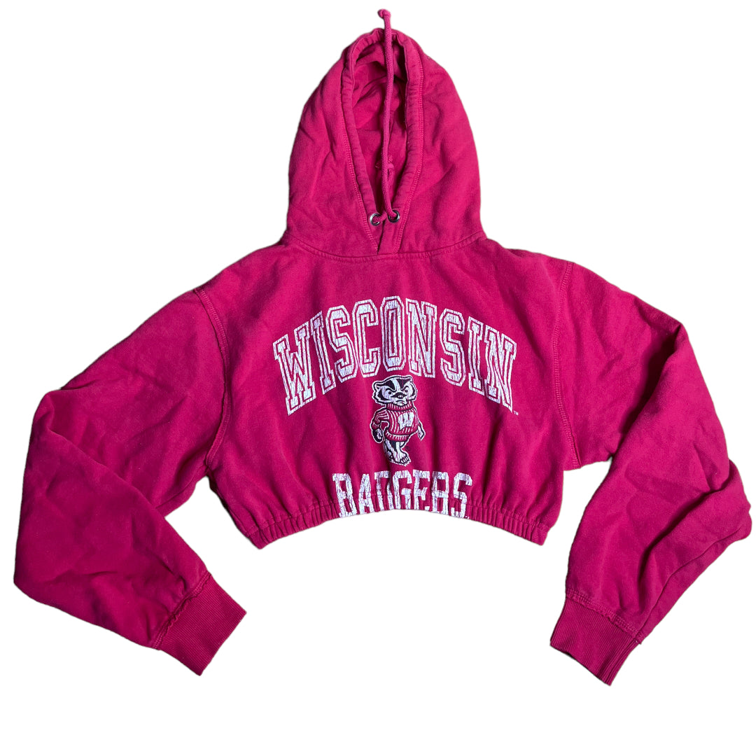 Wisconsin Badgers Reworked Crop Hoodie