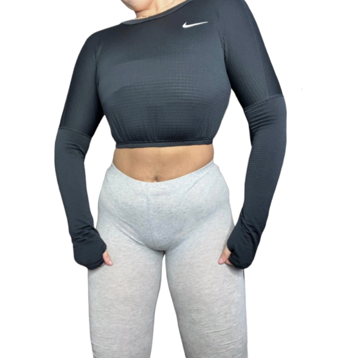 Nike Reworked Long sleeve Crop Top