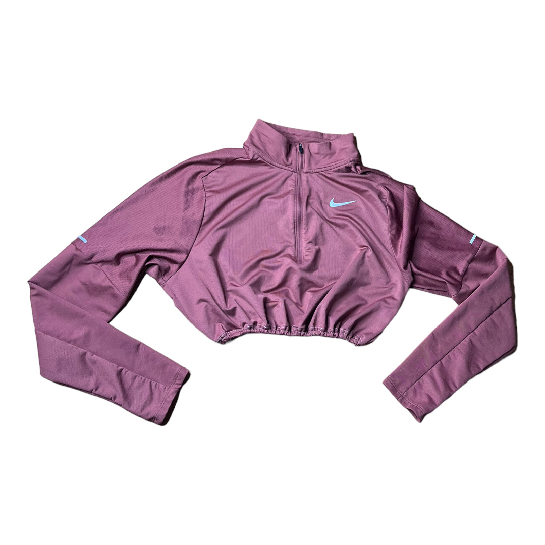 Nike Reworked Crop Quarter Zip - Mauve Pink