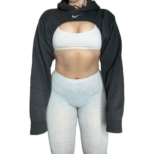 Nike Reworked Custom Crop Hoodie Shrug