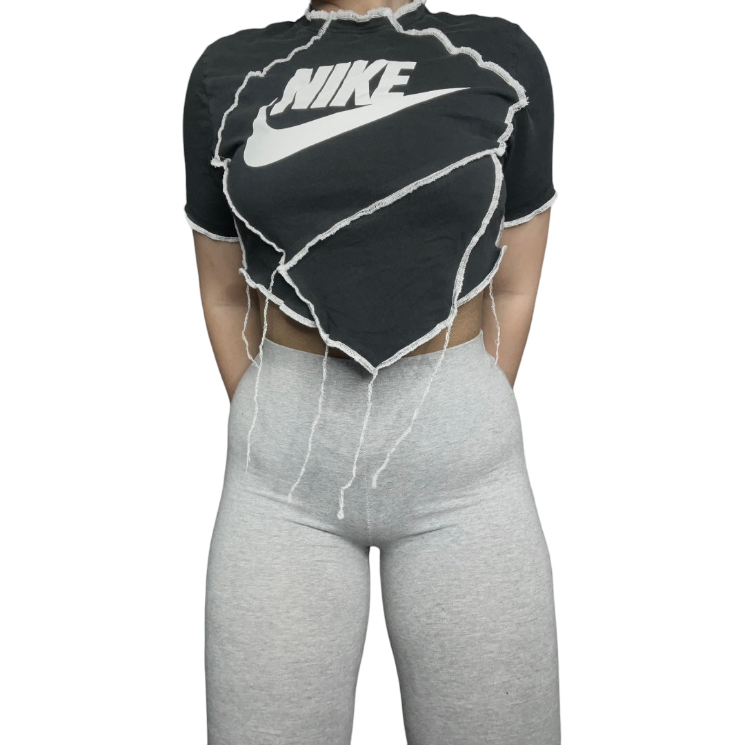 Nike Reworked Contrast Stitch Crop Top