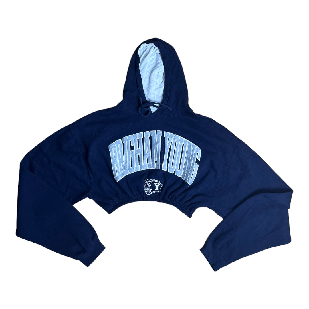 BYU Reworked Cropped Hoodie