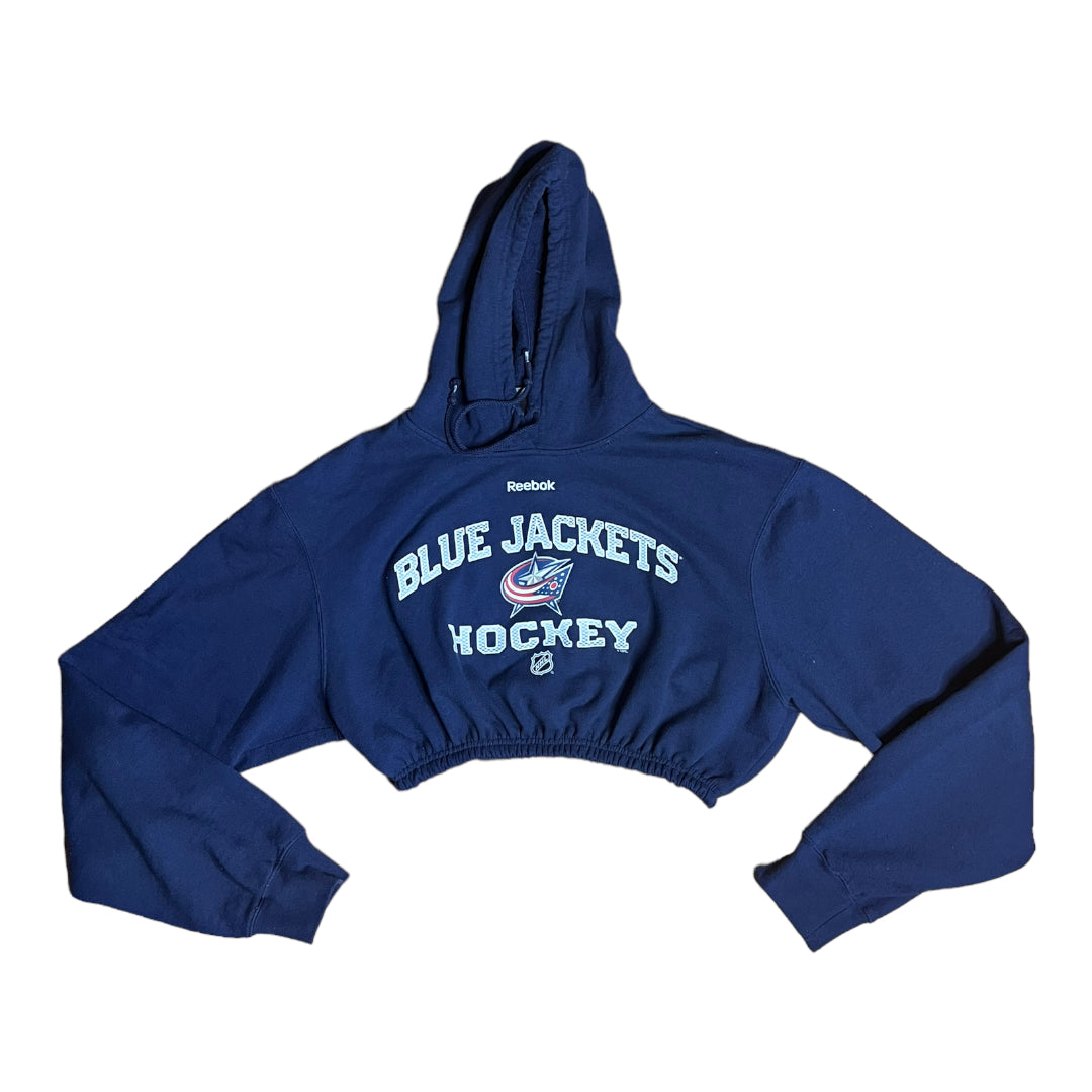 Blue Jackets Hockey Reworked Crop Hoodie