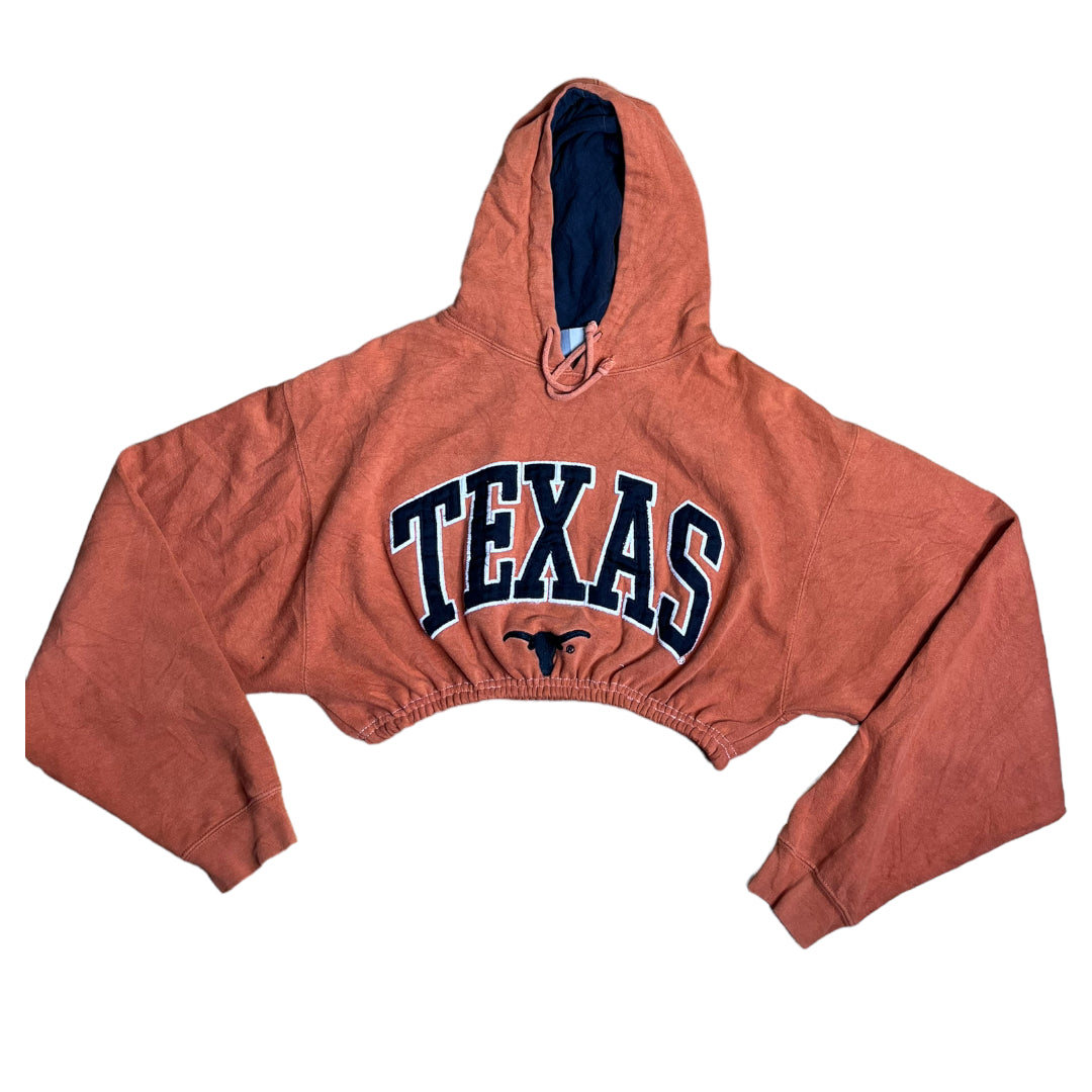 Texas Longhorns Reworked Crop Hoodie