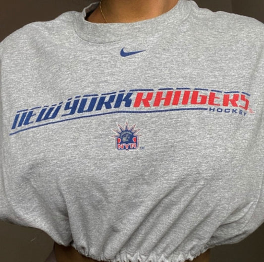 NIKE Reworked Vintage New York Khights Crop Top