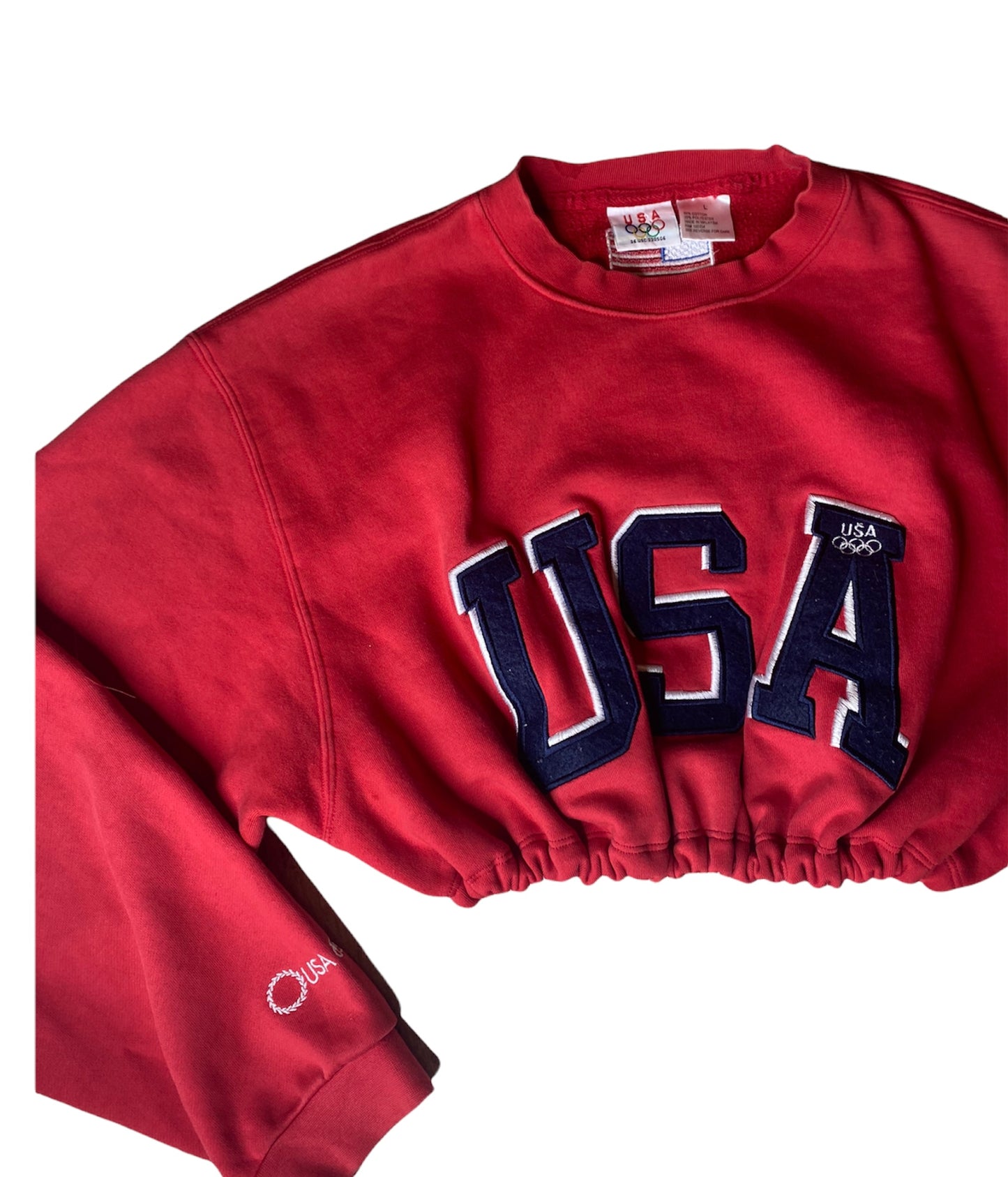 Vintage USA Olympics Reworked Crop Crewneck