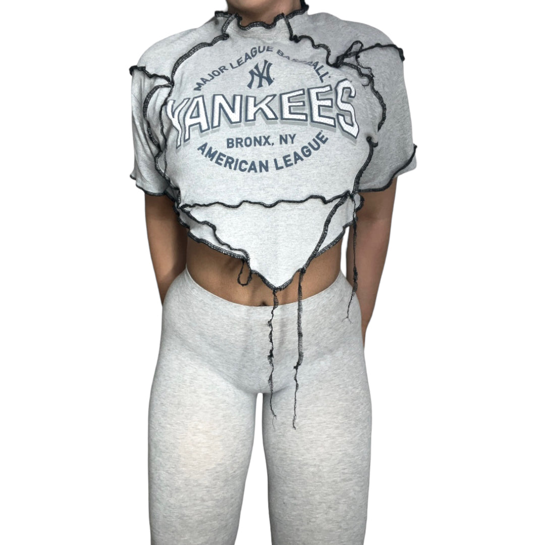 New York Yankees Reworked Crop Top