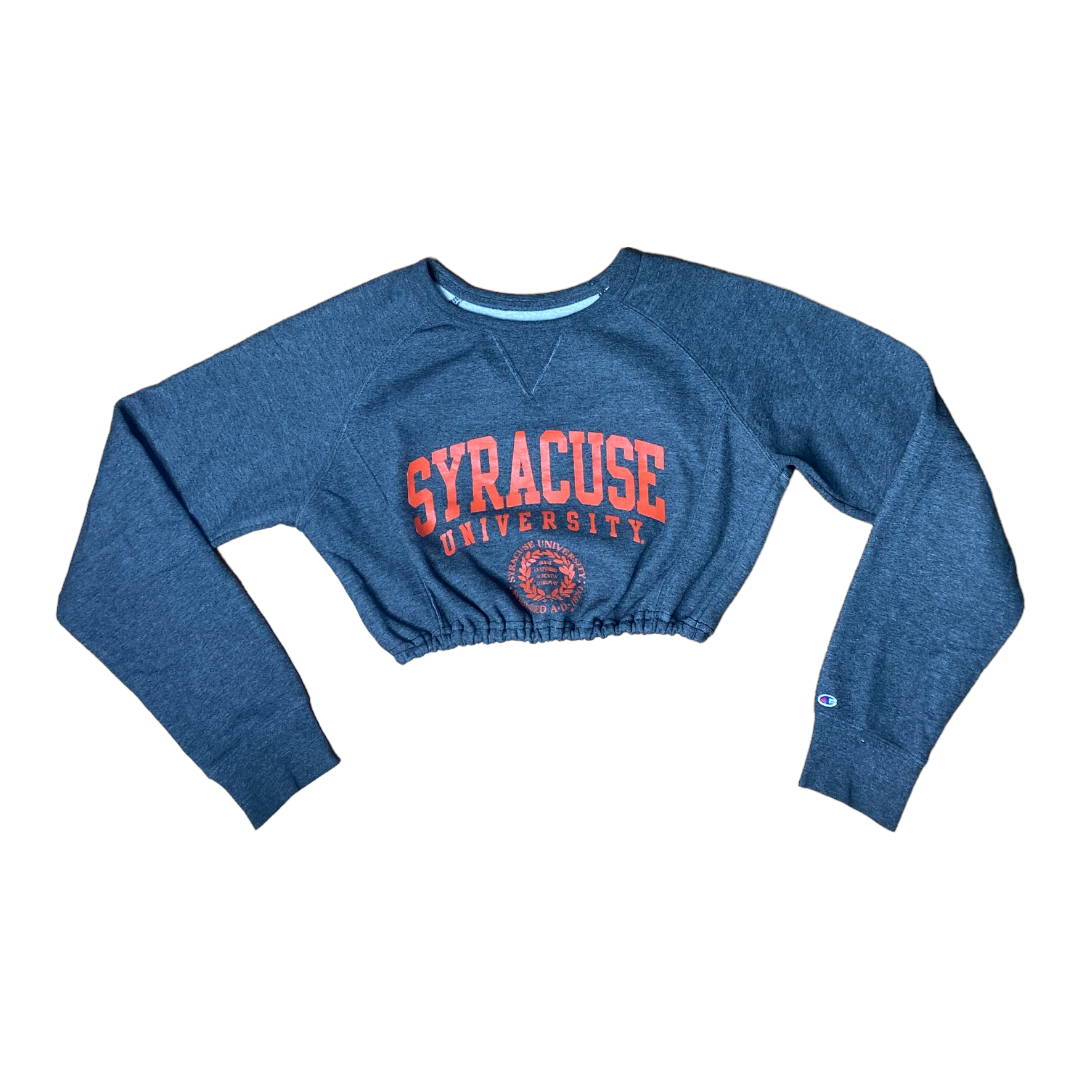 Syracuse University Reworked Crop Crewneck Sweatshirt