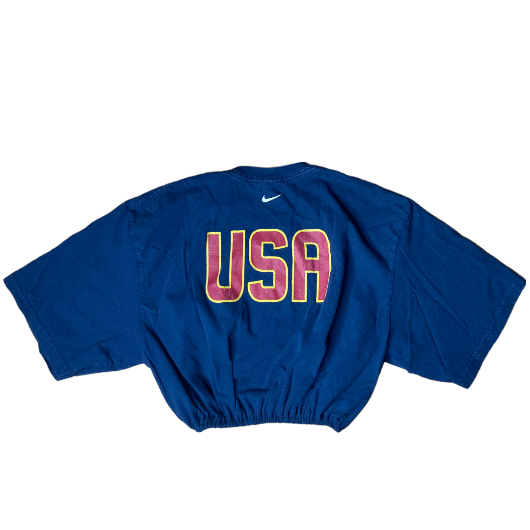 Vintage Nike USA Soccer Reworked Crop Top