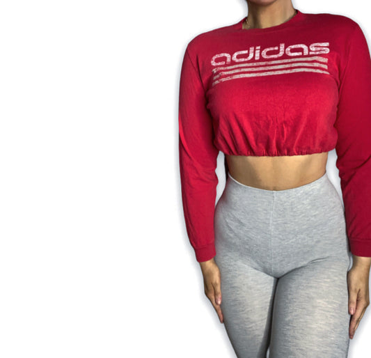 Vintage Adidas Reworked Longsleeve Crop Top