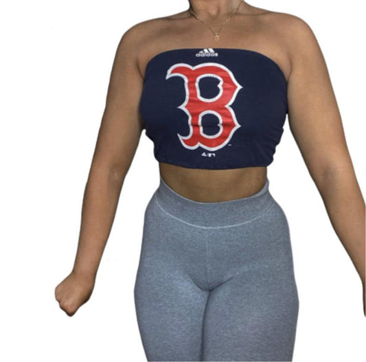 ADIDAS Vintage Boston Red Sox Crop Tube Top