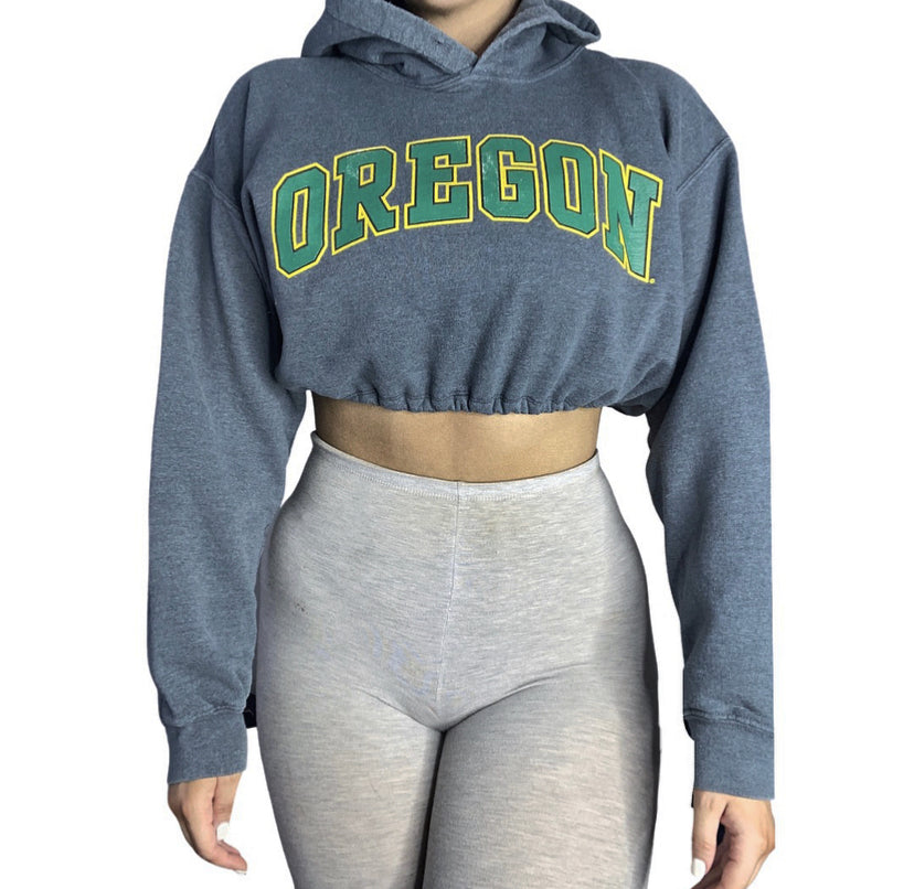 The University of Oregon Reworked Crop Hoodie