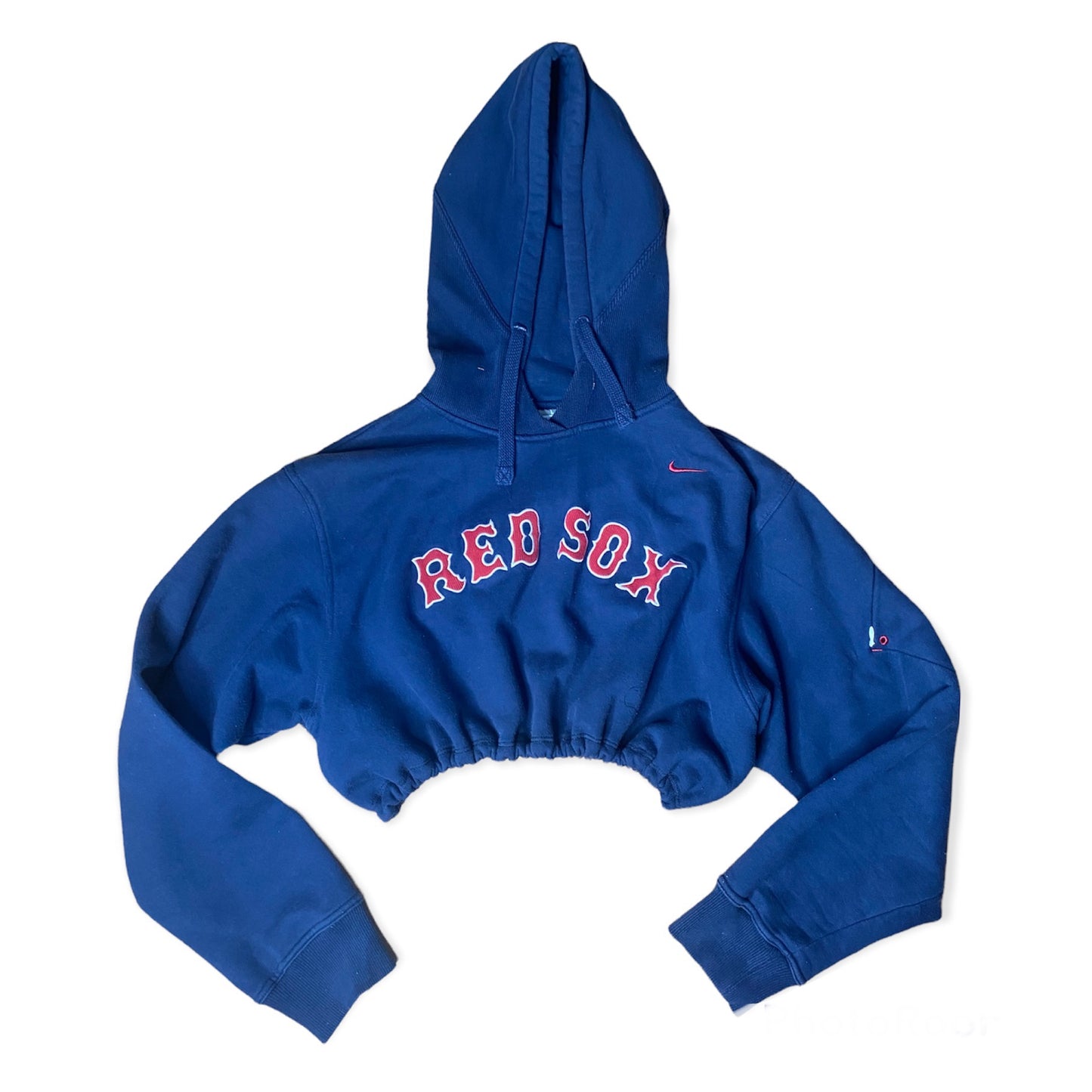 Nike x Boston Red Sox Reworked Crop Hoodie Sweatshirt