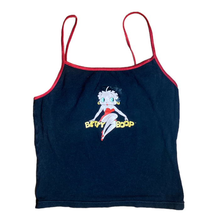 Betty Boop Reworked Crop Tank Top