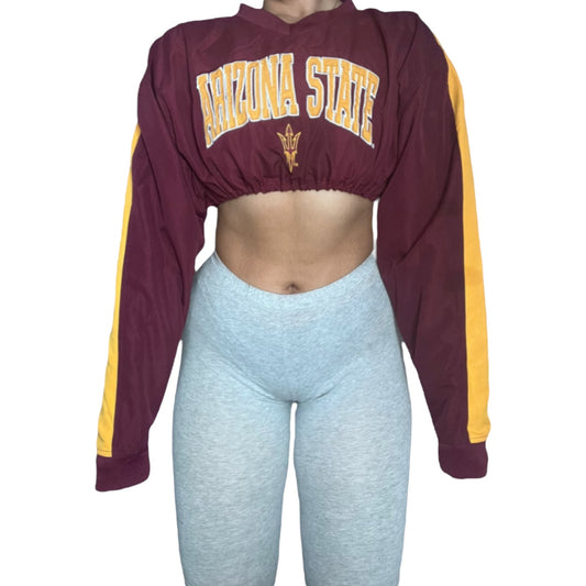 Arizona State University Reworked Cropped Windbreaker