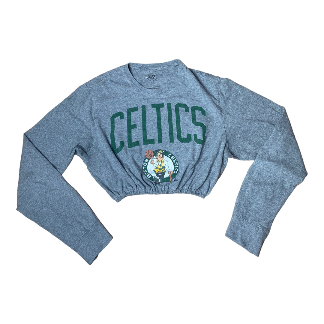 Boston Celtics Reworked Long-sleeve Crop Top