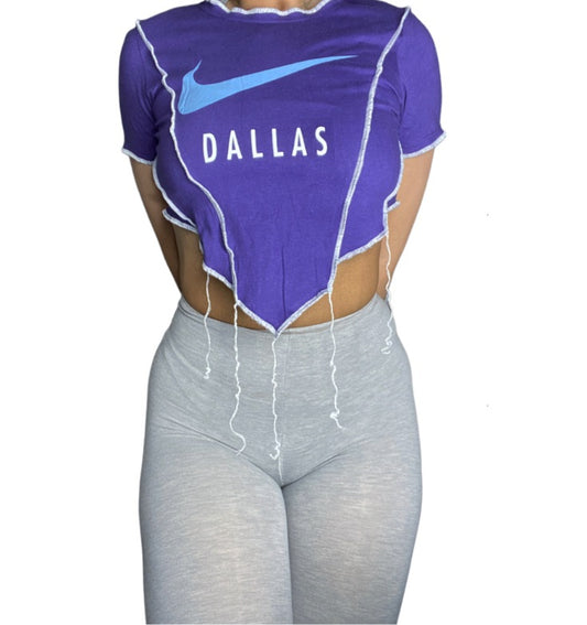 Nike x Dallas Reworked Contrast Stitch Crop Top