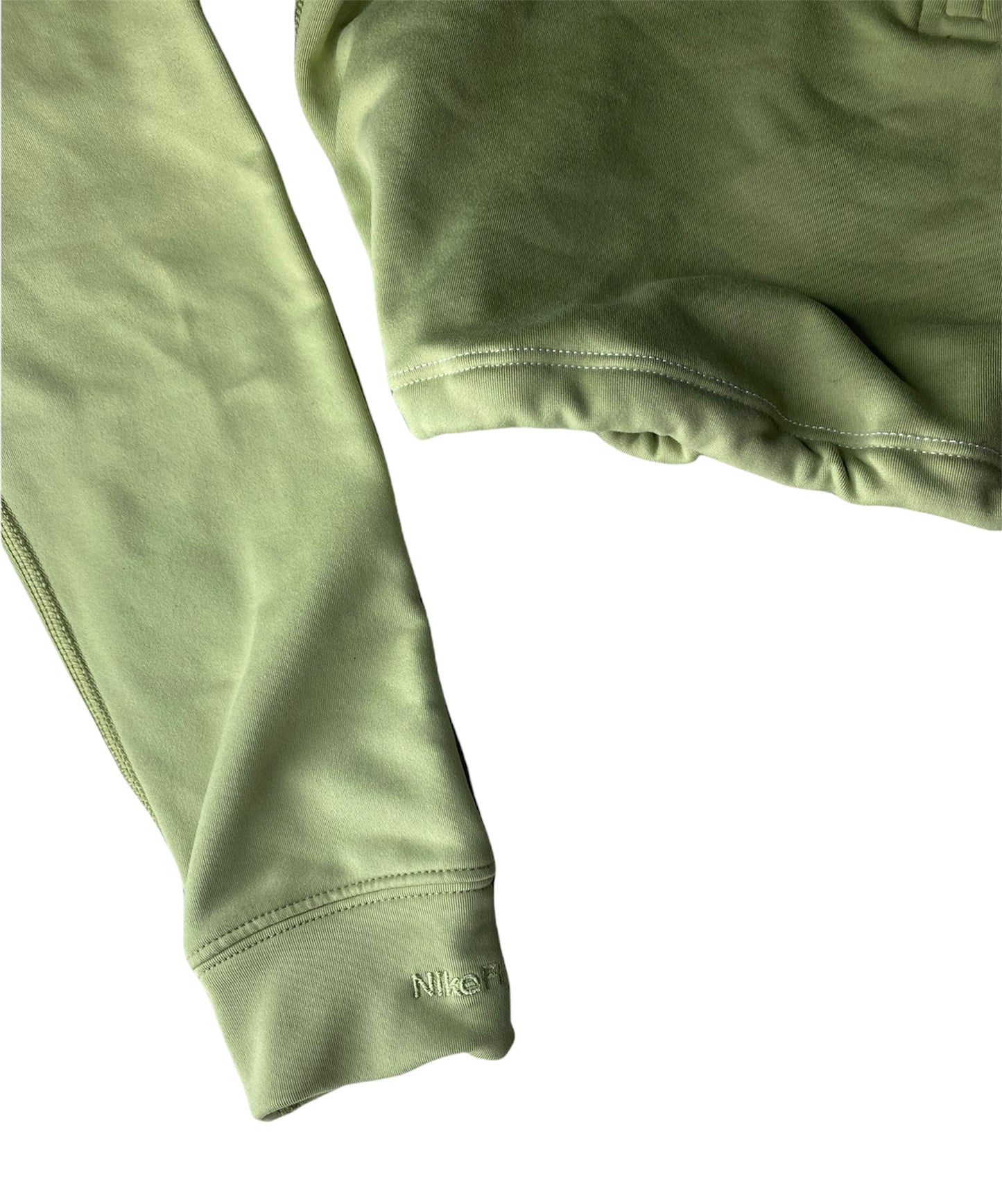 NIKE Vintage Lime Green Cropped Quarter Zip