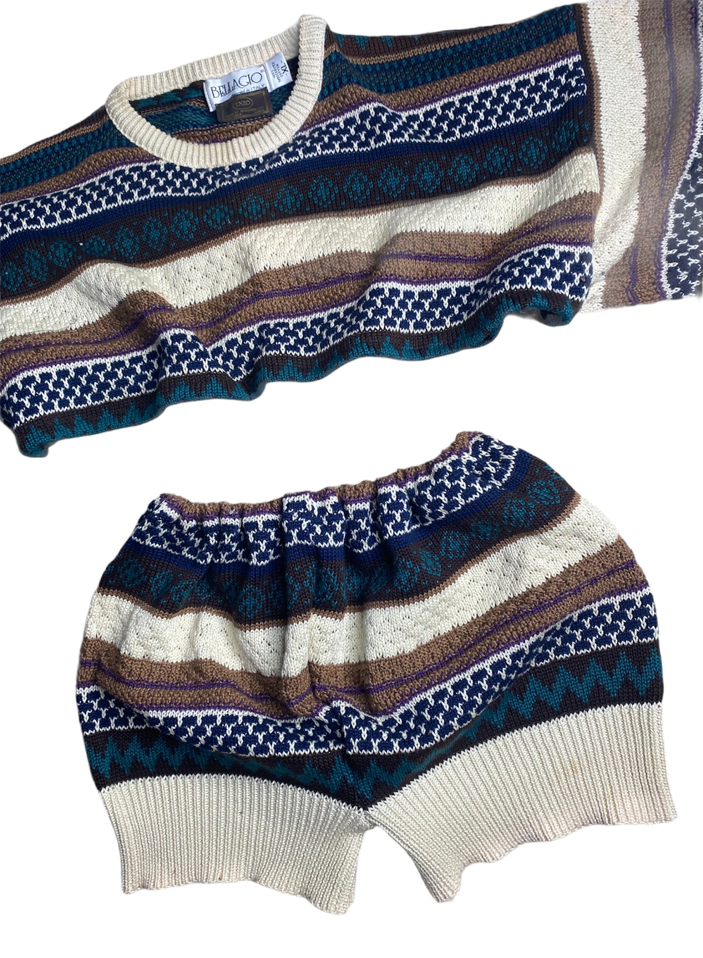 Vintage 80s/90s Reworked Knit Sweater Matching Set