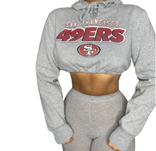 San Francisco 49ers Reworked Crop Hoodie