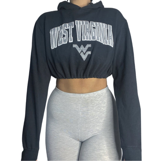 West Virginia University Reworked Crop Hoodie