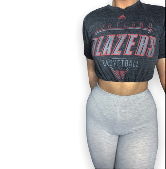 Portland Trailblazers Reworked Crop Top