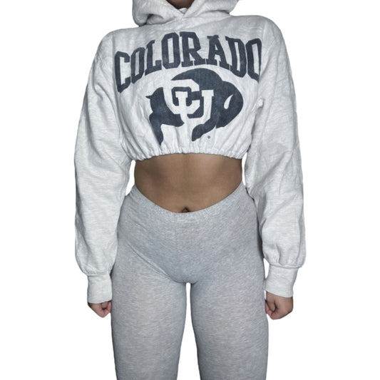 University of Colorado Reworked Crop Hoodie