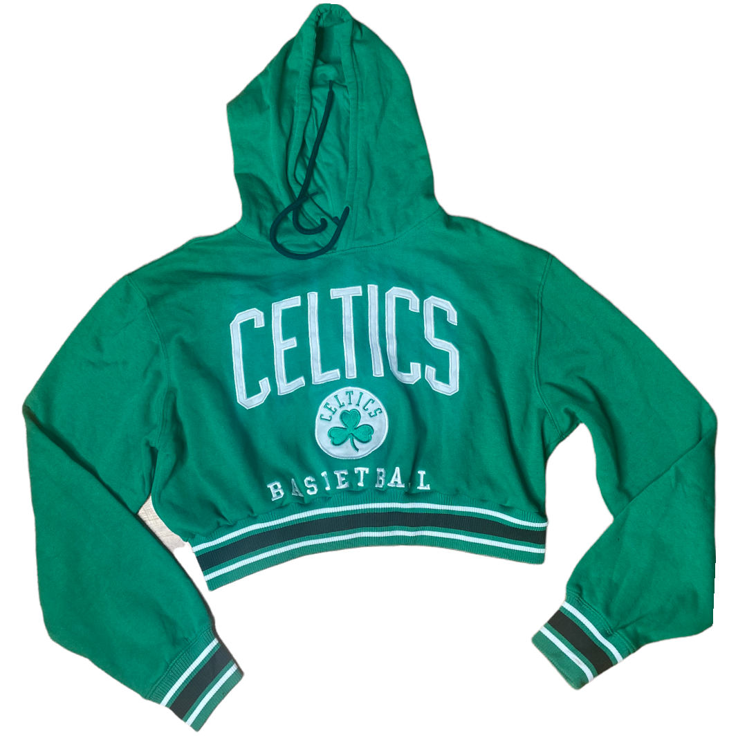 Boston Celtics Reworked Crop Hoodie