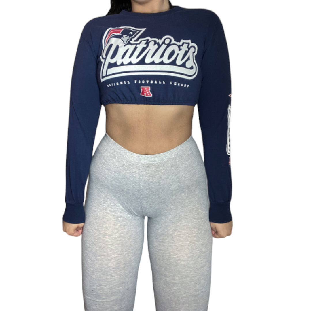 New England Patriots Reworked Crop Top