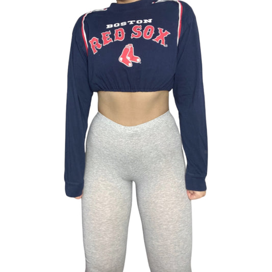 Boston Red Sox Reworked Crop Top