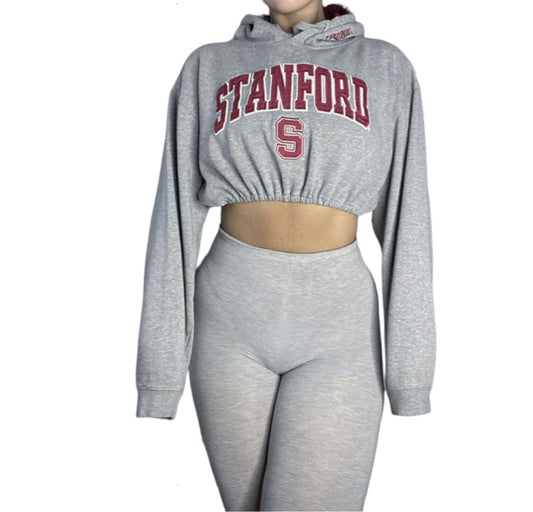 Standford University Reworked Crop Hoodie