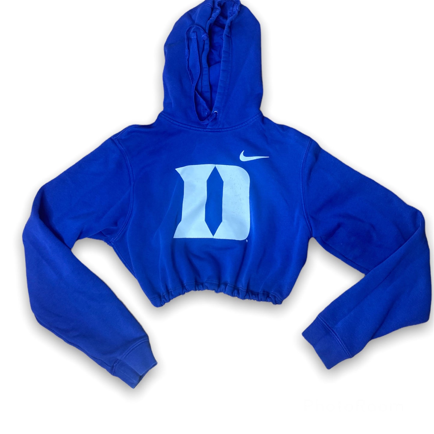 Nike x Duke Reworked Crop Hoodie Sweatshirt