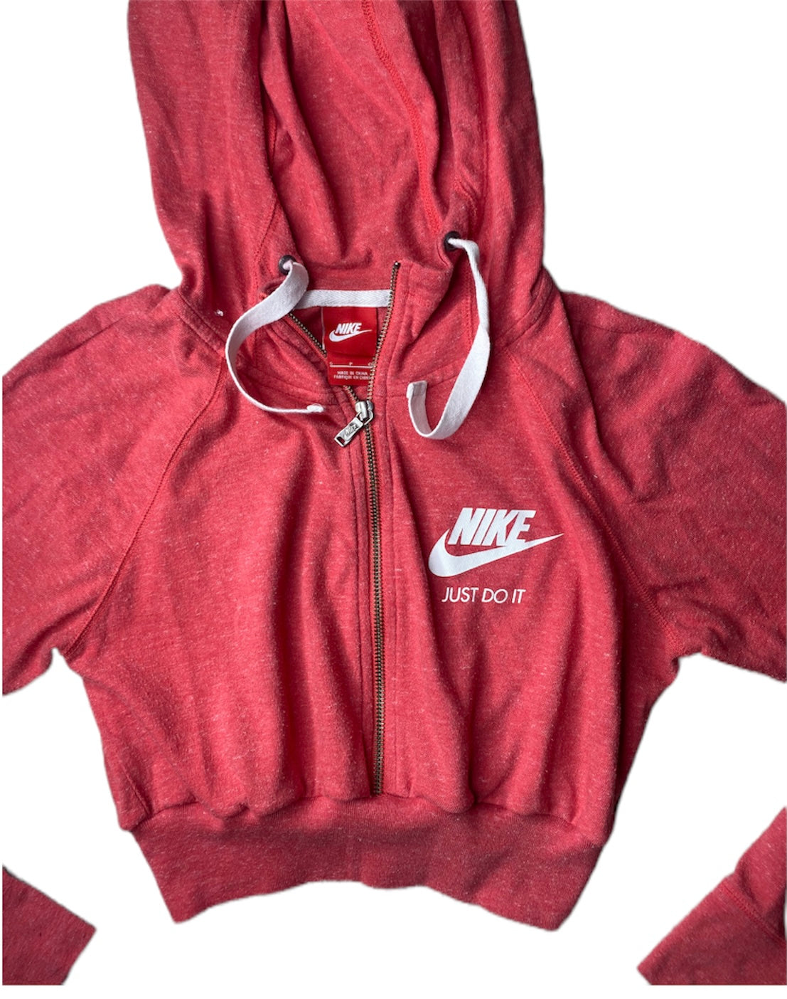 Nike Reworked Crop Zip Up Hoodie