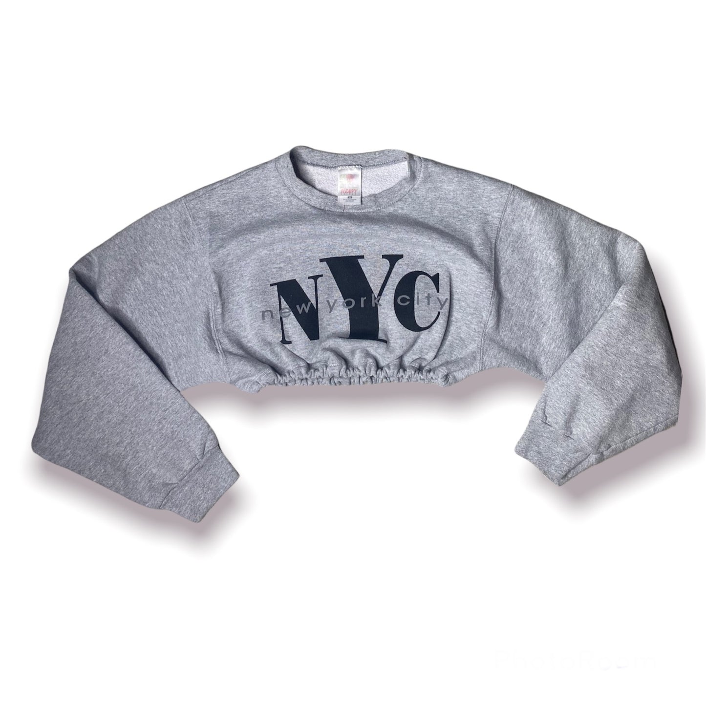 NYC Reworked Crop Crewneck Sweatshirt