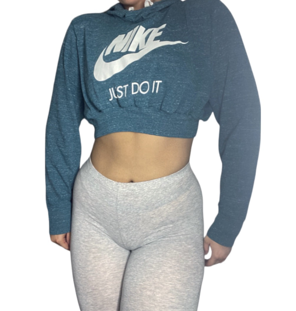 Nike “Just do it” Reworked Crop Hoodie