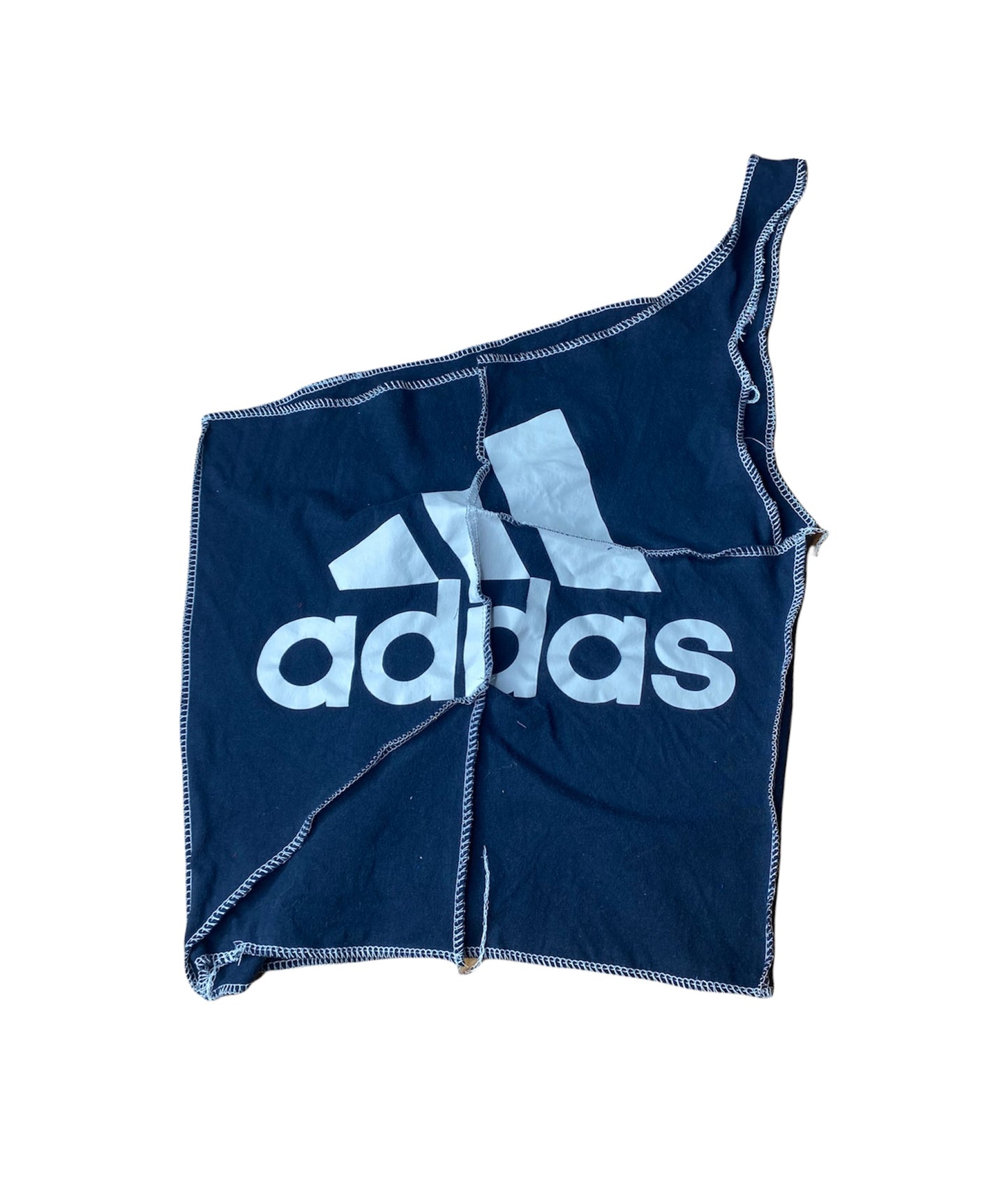 ADIDAS Reworked One Shoulder Patchwork Crop Top