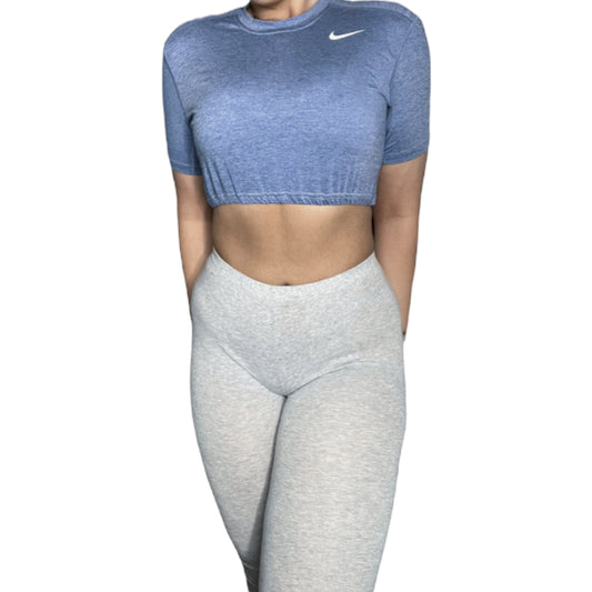 Nike Blue Sports Reworked Crop Top