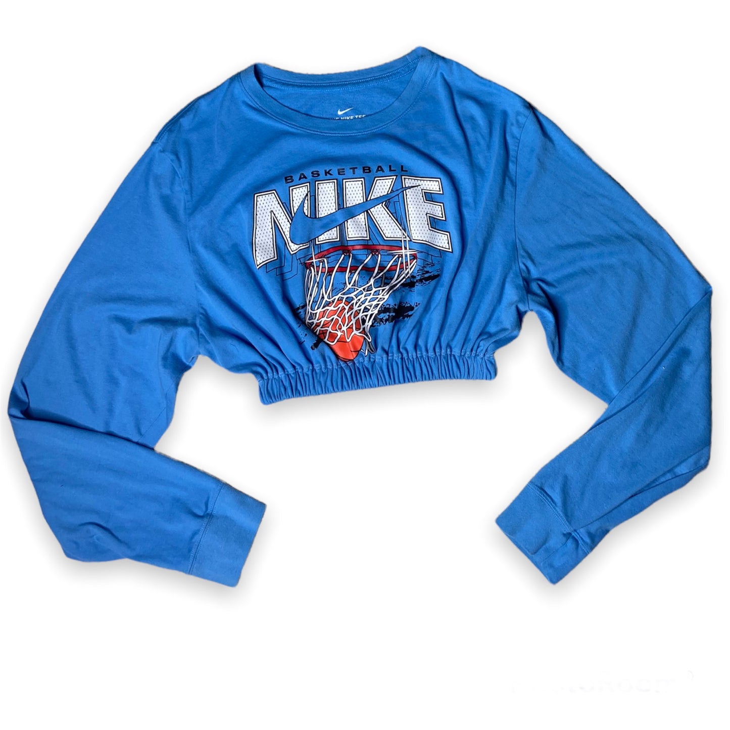 Nike Basketball Reworked Graphic Long sleeve Crop Top