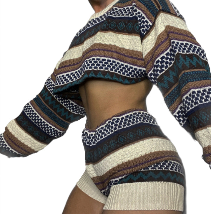 Vintage 80s/90s Reworked Knit Sweater Matching Set