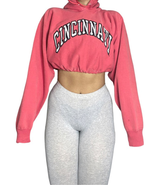 Cincinnati Reworked Crop Hoodie