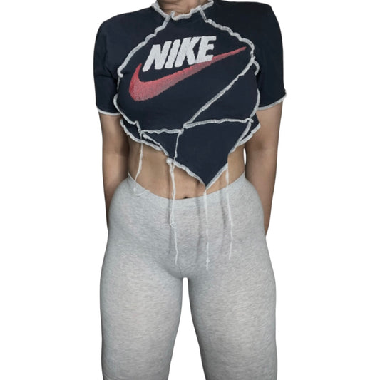 Nike Reworked Contrast Stitch Crop Top