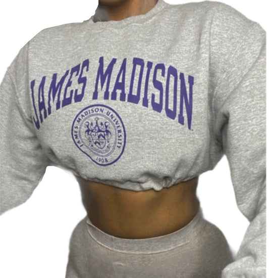 James Madison Reworked Crop Crewneck