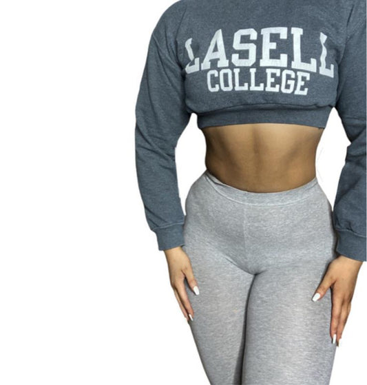 Lasell College Reworked Crop Crewneck