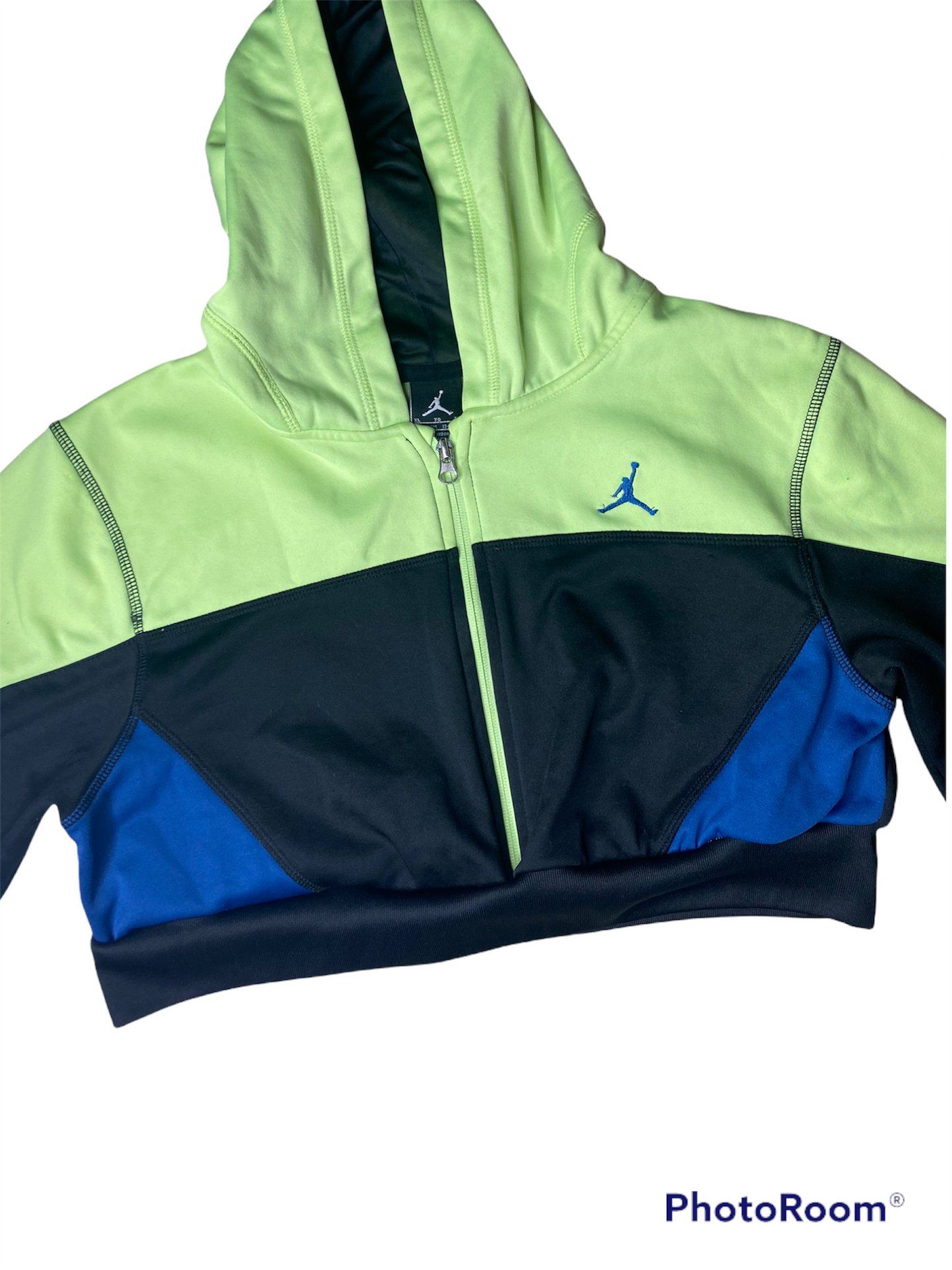 Jordans Reworked Crop Zip Up Hoodie