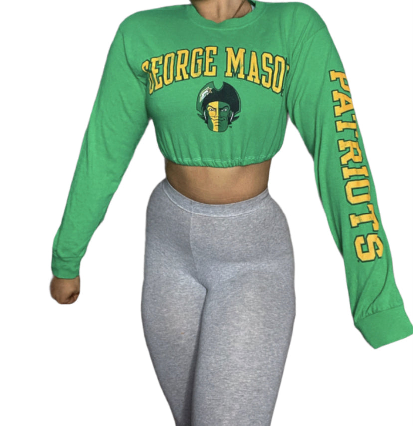 George Mason University Reworked Crop Top