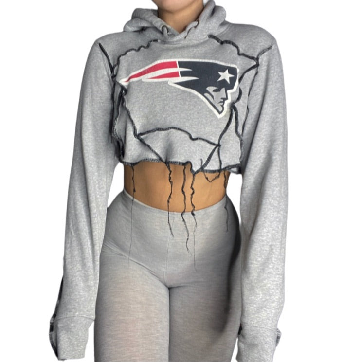 Patriots Reworked Contrast Stitch Hoodie